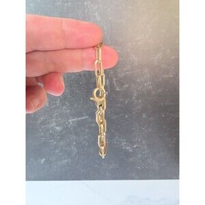 Dyadema Italian Gold 925 Sterling Silver Paperclip Chain Bracelet Vintage